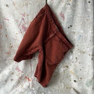 Jungmaven Men's Flat Front Shorts in Rust